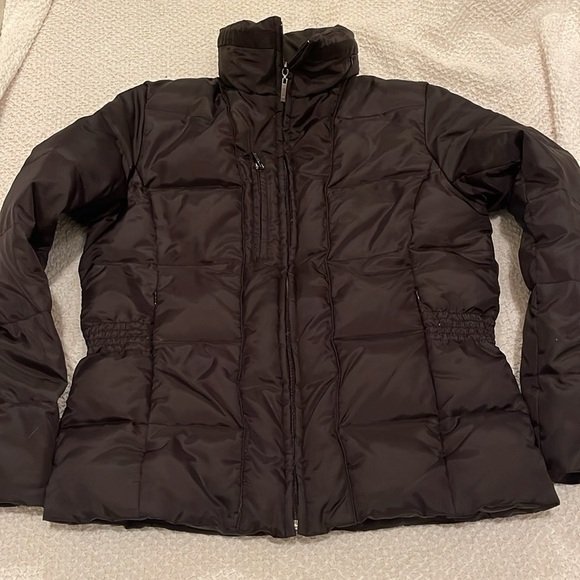 Oscar de la Renta Women's Front Zip Down Puffer Jacket Size Medium Black Winter - Picture 2 of 10